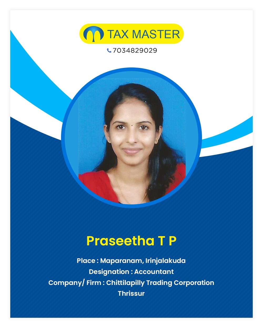Praseetha Tax training firm in thrissur